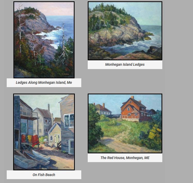 Ledges Along Monhegan Island · Monhegan Island Ledges · On Fish Beach · The Red House